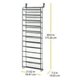 thumbnail image 2 of Whitmor 12-Tier Over-The-Door Metal Shoe Rack, Hanging Space-Saving Organizer, 36-Pair Capacity, Gunmetal Gray, 2 of 8