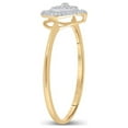 thumbnail image 3 of FB Jewels 10kt Yellow Gold Womens Round Diamond Slender Heart Cluster Ring 1/20 Cttw Size 9, 3 of 3