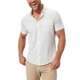 thumbnail image 2 of Mizzen+Main Leeward Wrinkle-Resistant Short-Sleeve Button-Up Performance Men's Dress Shirt with 4-Way Stretch, Trim Fit (White Solid, X-Large), 2 of 7