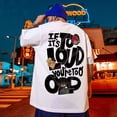 thumbnail image 2 of Camiseta holgada de algodón de manga corta para hombre, ropa de calle Harajuku con estampado de dibujos animados, Hip Hop, talla grande 5XL, 2 of 5