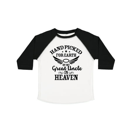 

Inktastic Handpicked for Earth by My Great Uncle in Heaven Gift Toddler Boy or Toddler Girl T-Shirt