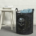 thumbnail image 6 of Easygdp Ornate Dark Skull Book Large Dirty Clothes Hamper, Lightweight Storage Basket, Household Laundry Bag with Handle-, 6 of 6