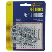 Convenience Concepts SC-5R 1/2 J Pegboard Hooks 10 Count