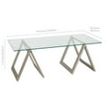 thumbnail image 4 of Evelyn&Zoe Modara 46" Wide Rectangular Coffee Table, Satin Nickel, 4 of 6