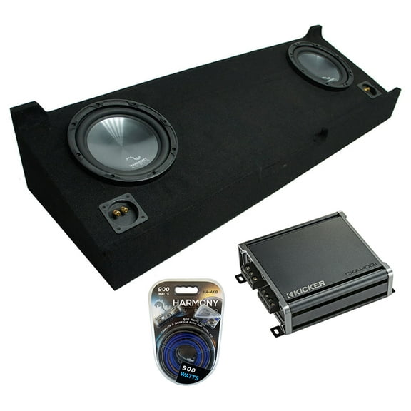 2007-2013 GMC Sierra Crew Cab Truck Harmony R104 Dual 10" Sub Box & CXA400.1 Amp