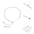 thumbnail image 4 of Unique Bargains 1 Pc Waist Chain Fashion Design Adjustable Waist Cord for Women Silver Tone, 4 of 6