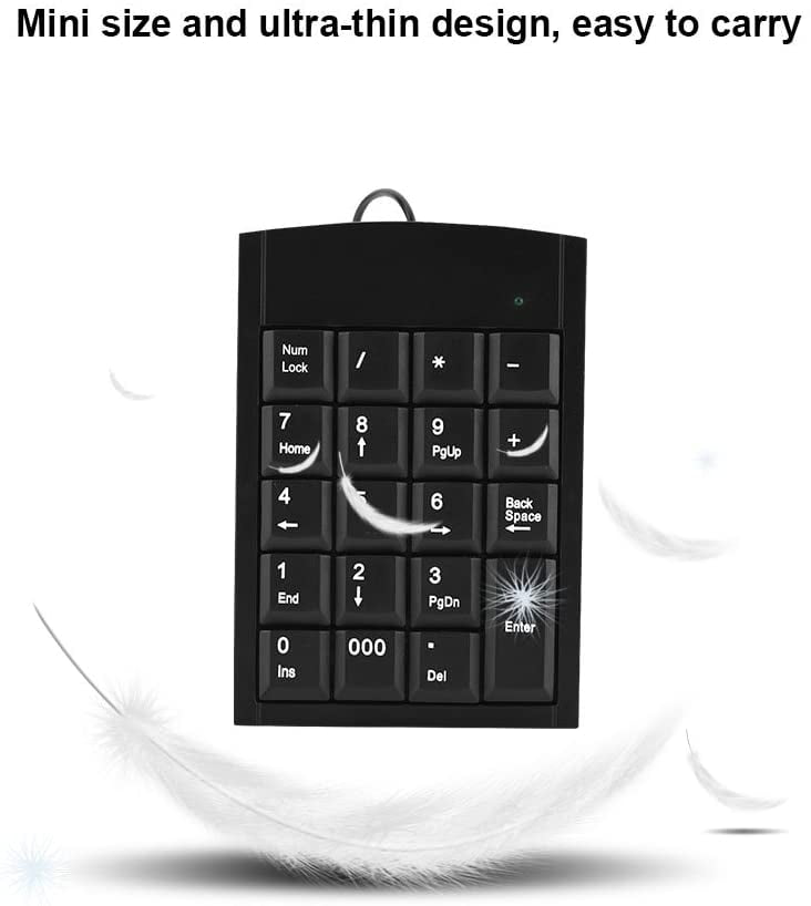 for Android for iOS for Linux for Windows 7/8 / 9/10 Tangxi USB Wired Laptop Numeric Keypad Portable Mini USB Deskstop Number Pad for Windows XP 