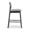 thumbnail image 6 of Set of 2 Aled Gray Fabric Bar Stool with Side Wings and Tufted Buttons, 6 of 7