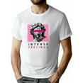 thumbnail image 1 of Men's Casual "Intense Feelings" Statue Print Crew Neck Short Sleeves T-shirts for Summer, 1 of 8