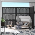 thumbnail image 2 of Modern Shade 4x6 FT Metal Privacy Screen - Geo Forest, 2 of 7