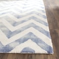 thumbnail image 3 of Safavieh Dip Dye Lara Distressed Wool Area Rug, Ivory/Blue, 8' x 10', 3 of 7