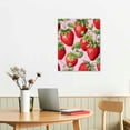 thumbnail image 2 of Creowell  Wall Art Canvas Prints - Strawberry Red Fresh Framed Hanging Poster Pictures,Prints Painting Artwork for Living Room Bedroom Kitchen Bathroom Decor 16x20 inch, 2 of 3