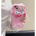 thumbnail image 2 of for iPhone 11 Case,Funny and Silly Weird Furry Phone Cases [DIY Long Hair with Hairclip] Ugly Phone Case Swap Challenge Gifts with Friends (Pink), 2 of 11
