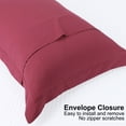 thumbnail image 5 of PiccoCasa Soft 1800 Microfiber Oxford Pillowcases 2Pcs, King Wine Red, 5 of 8