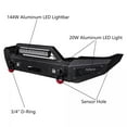 thumbnail image 6 of Vijay Compatible 1997-2004 Dodge Dakota and 1998-2003 Dodge Durango Front Bumper Textured Black Steel with Lights and D-rings, 6 of 8