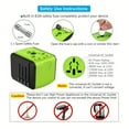 thumbnail image 6 of European Travel Plug Adapter, Meromore Travel Adapter with Type C, Green, 6 of 7