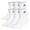 White, variant on adidas Originals Men's Trefoil Quarter Socks (6-Pair), Black/ White, Large