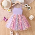 thumbnail image 2 of Toddler Girls Sleeveless Sundress Suspenders Dress Easter Dresses Carnival Dance Party Princess Dresses Beach Vacation Clothes Outfit &W02Purple 3-4 Years, 2 of 5
