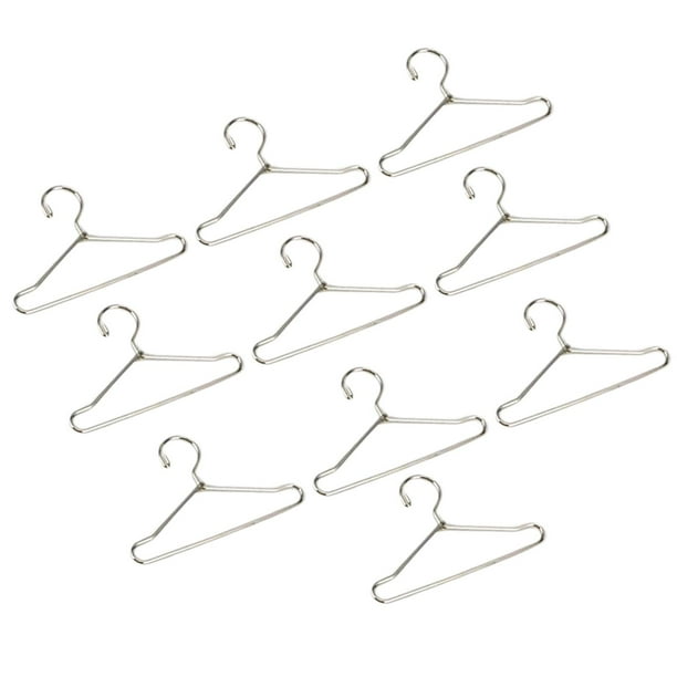 10 Uds Percha para Ropa de Muñecas Sunnimix Perchas de Muñecas de Metal 65mm