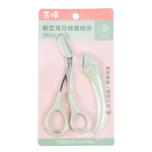 Eyebrow Scissors With Comb Professional Eyebrow Trimmer Cutter Stainless Steel Brow Shaper