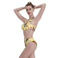 thumbnail image 5 of Daiia Beautiful Bright Birds And Flowers printed 2 piece Swimsuit Bikinis for Women High Waisted Racerback Bathing Suits Summer Tummy Control Scoop Neck Swimwear-Large, 5 of 8
