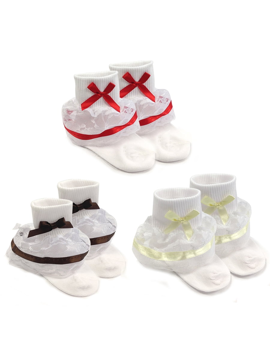 Pex Girls 3 Pack Multipack RINGLET Cotton Rich Frilly Ankle Socks NB-9 Years 