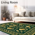 thumbnail image 2 of ODIKA 4'x6' Machine Washable Non-Slip Area Rug, Autumn Championship Trophy Acorn Oak Leaf Celebration High Traffic Rug, Green, 603333, 2 of 7