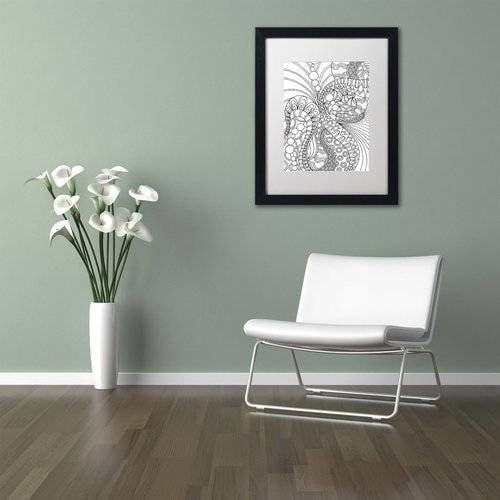 Trademark Fine Art "Mixed Coloring Book 46" Canvas Art by Kathy G. Ahrens, White Matte, Black Frame