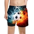 thumbnail image 4 of LIIPEE Boys Swimsuits Cool Graphic Printed Swim Trunks Casual Shorts For Teen Youth Summer Beach Pool Water Sports Comfortable Breathable Cute Soft Daily Swimwear,Multicolour,9-10 Years, 4 of 4