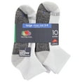 thumbnail image 3 of Fruit of the Loom Dual Defense Ankle Socks for Boys, White, Sizes 3-9 (10-Pack), 3 of 5