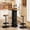 Brown & Black, variant on Finmind Round Bar Table with 2 Barstools, Industrial Bistro Pub Set with Metal Footrest for Kitchen Nook, Apartment, Small Space, Brown