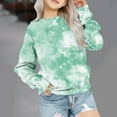 thumbnail image 2 of Zwiiyzr Girls Crewneck Oversized Sweatshirt Kids Multi-Color Fashion Long Sleeve Pullover Tops Toddler Kids 1-12 Years Green, 2 of 5