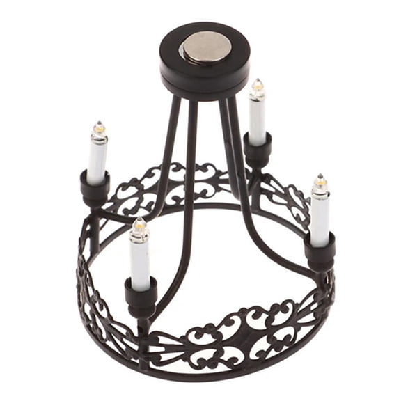 Fantasook Chandelier Bedroom Ceiling Lamp Miniature Furniture Model Dolls Houses Accessory Realistic Lighting Toy Playset 1:12