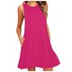 thumbnail image 1 of Vestido holgado sin puños para mujer - Poliéster spandex, estampado floral, cuello en V, ropa informal de verano y para la oficina, 1 of 4