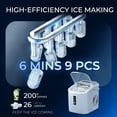 thumbnail image 4 of Simzlife 26 lbs/24H Countertop Ice Maker Machine, 9 Bullet-Shaped Ice in 6 Min, Auto-Cleaning, 4 of 9