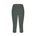 thumbnail image 4 of Chbgutlmr Capri Pants for Women Elastic Waisted Cropped Cutout Athletic Yoga Pants Summer Workout Leggings, 4 of 6