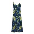 thumbnail image 5 of Aqestyerly Robe Maxi Sans Manches pour Femmes Robes d'Été pour Imprimé Col Rond Robe Décontractée Longues Robes Coupe Décontractée pour l'Été Usage Utilitaire, 5 of 5