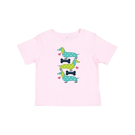 

Inktastic Dachshund Dog Lover Polka Dot Puppies Gift Baby Girl T-Shirt