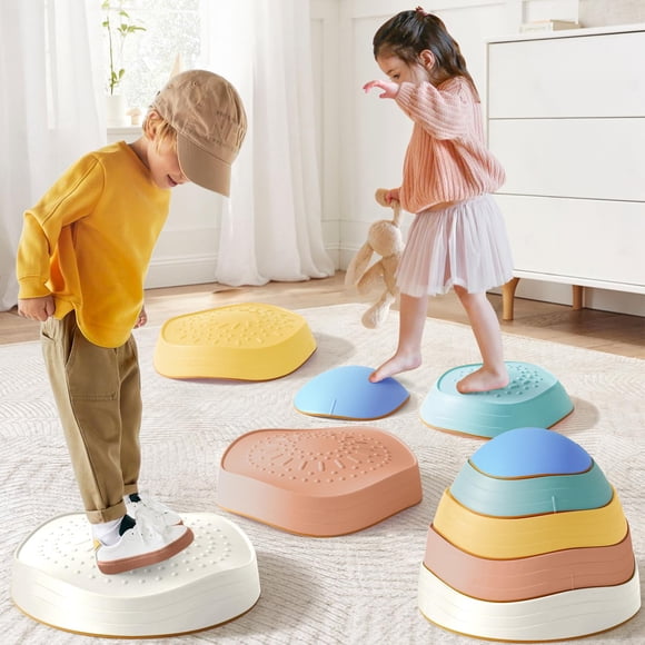 Stepping Stones Tiny Land, antideslizante, para niños de 3 a 5 años, 5 unidades