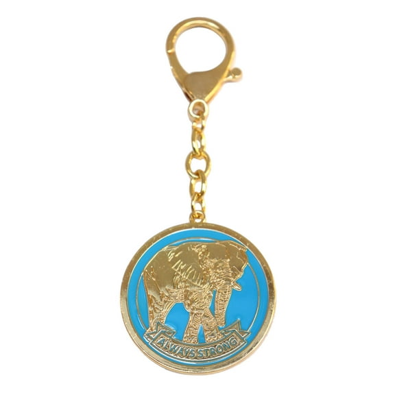 Feng Shui Mighty Elephant "Always Strong" Amulet Keychain