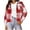 Red, variant on Lmueinov Womens Fall Outfits Fashion Flannels for Women Cropped Shacket Jacket Plaid Button Down Shirt 2025 Fall Coat Tops, S-4XL