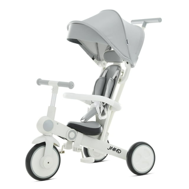 Triciclo JMMD Baby 7 en 1 multifuncional gris de 18 meses a 5 años