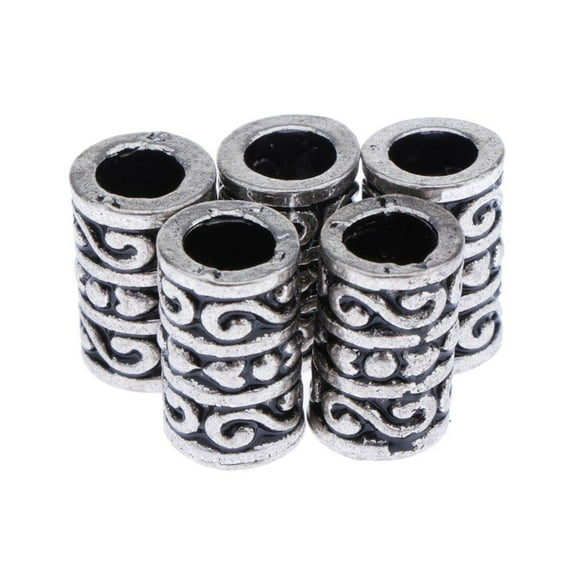 EHJRE 5 Set Beads Beard Hair Beads - Knots Beads Hair Beads for