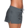 thumbnail image 2 of Labymos Women Adjustable Drawstring Swim Shorts with Brief Lining Design Ladies Swimwear Board Shorts, 2 of 7