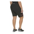 thumbnail image 2 of DKNY SPORT Womens Black Fitted Pocketed Pull On Logo Graphic High Waist Shorts Plus 2X, 2 of 3