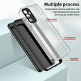 thumbnail image 3 of SaniMore for Samsung Galaxy A14 5G Case Ultra Slim Transparent [Never-Yellowing], Rugged PC & TPU Bumpers Cover Built-in Detachable Lens Protector Anti-Fall Shockproof Protective Shell, Black, 3 of 7