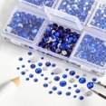 thumbnail image 3 of Beadsland 4300pcs Flatback Rhinestones kit for Crafts mixed 6 Sizes，SS6-SS20, sapphire, 3 of 5