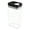 Black, variant on Flip Tite Storage Container with Lid,Airtight Ring Seal Top Transparent Skinny Canister,Reusable Kitchen Cupboard Pantry Organizer,Stackable Acrylic Canister Jar for Food Spice Snack (Black)