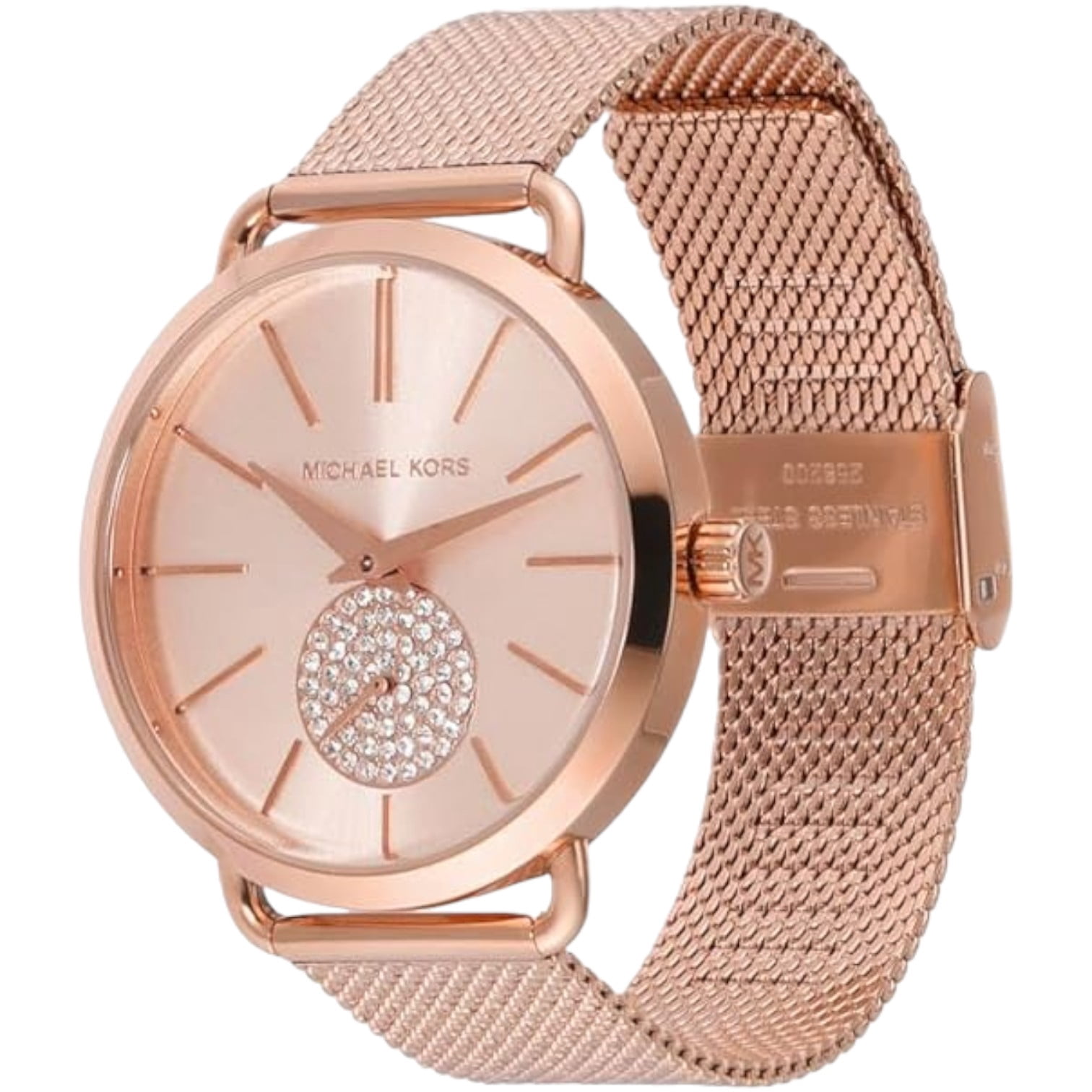 Michael Kors Portia Three-Hand Rose Gold-Tone Ladies Watch - MK3845