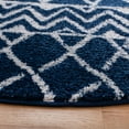 thumbnail image 3 of SAFAVIEH Tulum Glen Moroccan Geometric Area Rug, 10' x 10' Round, Navy/Ivory, 3 of 7
